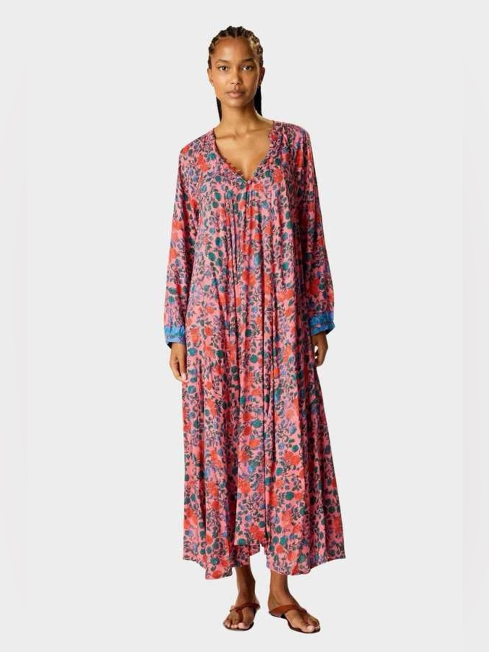 Natalie Martin Fiore Maxi Dress Rose Bandana Floral Print Bohemian Women’s XL